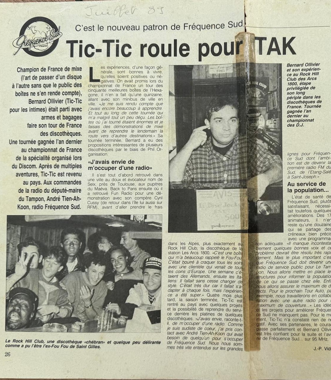 Coupure de presse : « Tic-Tic roule pour TAK ».